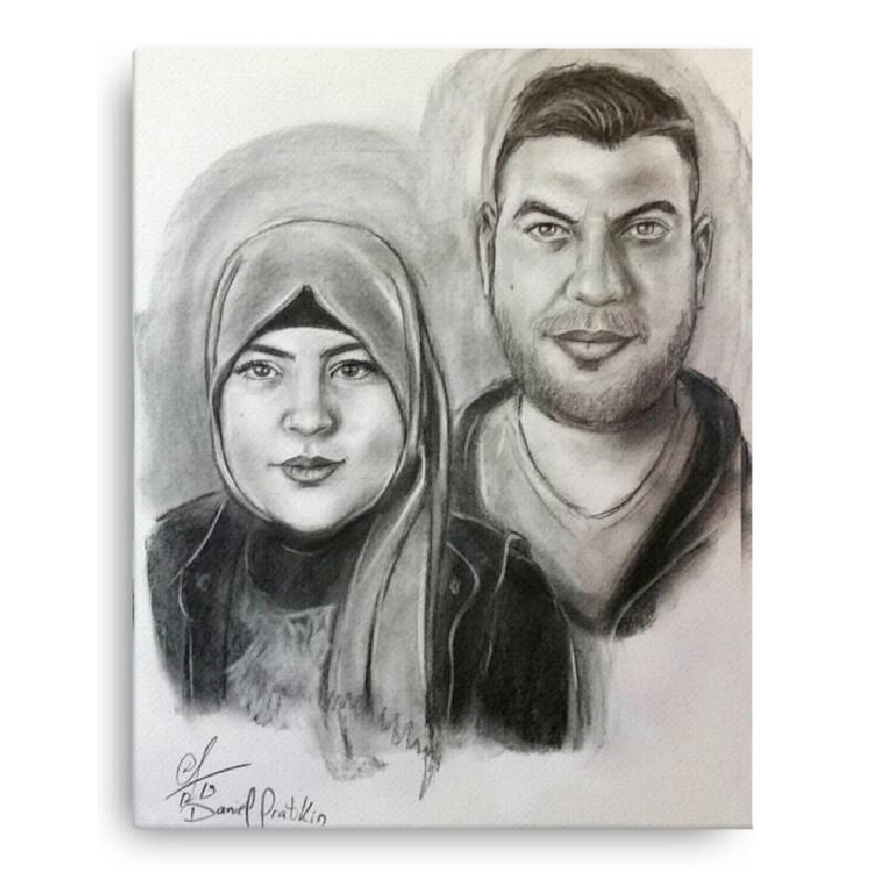 Charcoal Drawing, Photo to Painting, Custom Portrait